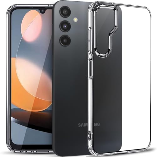 Image of KAPAVER Hybrid Shockproof Back Cover Case Compatible with Samsung Galaxy A24 (PC+TPU) (Clear)