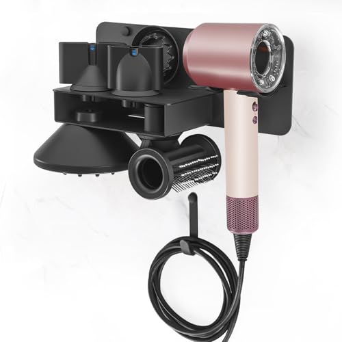 MidingChai Support Seche Cheveux, Porte Seche Cheveux Mural sans Perçage, Accroche Seche Cheveux Métallique, Compatible avec Dyson Supersonic Nural MidingChai Support Seche Cheveux, Porte Seche Cheveux Mural sans Perçage, Accroche Seche Cheveux Métallique, Compatible avec Dyson Supersonic Nural