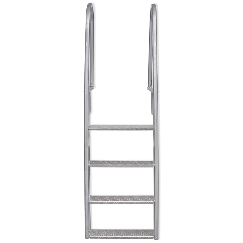 Genérico Escalera para Piscina/Muelle con 4 peldaños Aluminio 167 cm,Casa y jardín,Piscina y SPA,Accesorios para Piscinas y SPA,Escaleras y rampas de piscina-91197