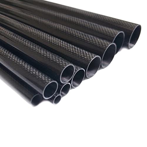 1pcs 3K Carbon Fiber Tube, Length 1000mm OD 10/12/14/16/18/20mm Plain Twill Matte Glossy Carbon Fiber Round Tube For Drone Accessories (Color : Twill Matte, Size : 10mmx8mmx1000mm)