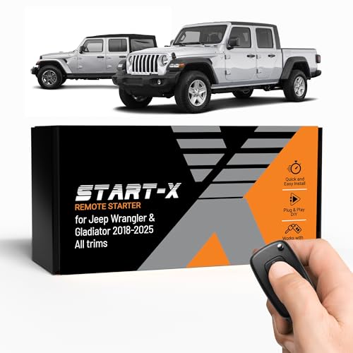 Start-X Remote Starter Kit for Jeep Wrangler JL & Gladiator JT (2018, 2019, 2020, 2021, 2022, 2023,...