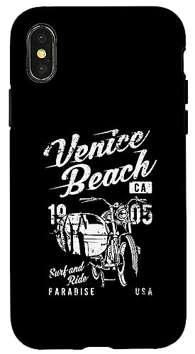 ベニスビーチ カリフォルニア レトロ ヴィンテージ アンティーク調デザイン スマホケース iPhone X/XS 用