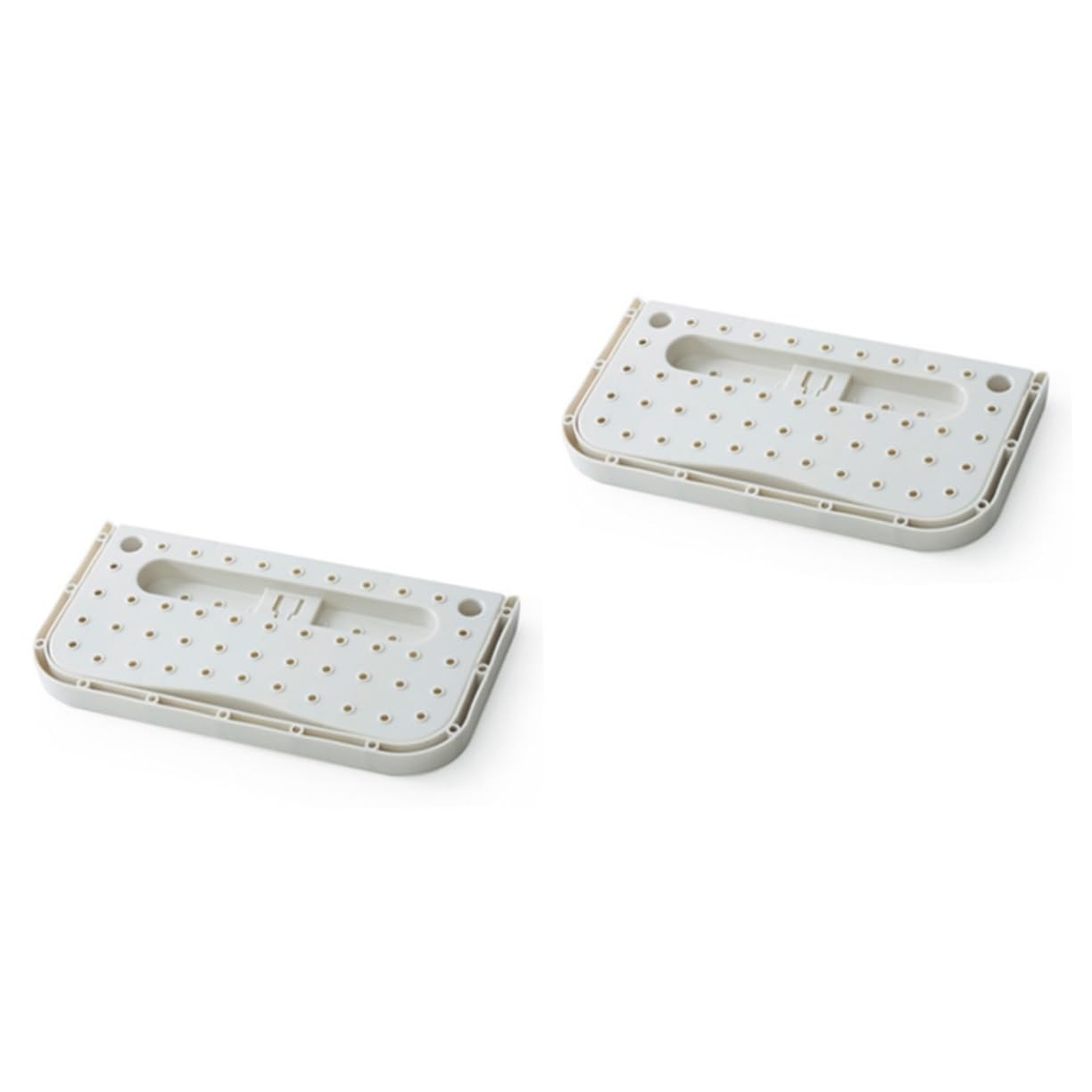 Levemolo 2pcs Wall-Mounted Shoe Rack Pp Shoe Holder for Easy Installation Space-Saving Design Bathroom Closet White Color Non- Storage