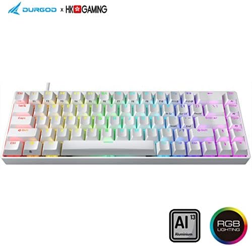 Durgod Hades 68 RGB Mechanical Gaming Keyboard - 65% Layout - OEM Profile - NKRO - USB Type C - Aluminium Chassis (Kailh Box Red, Black)