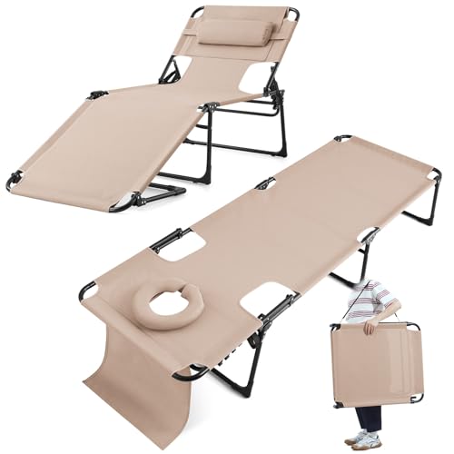 KING BIRD Tanning Chair with Face Hole