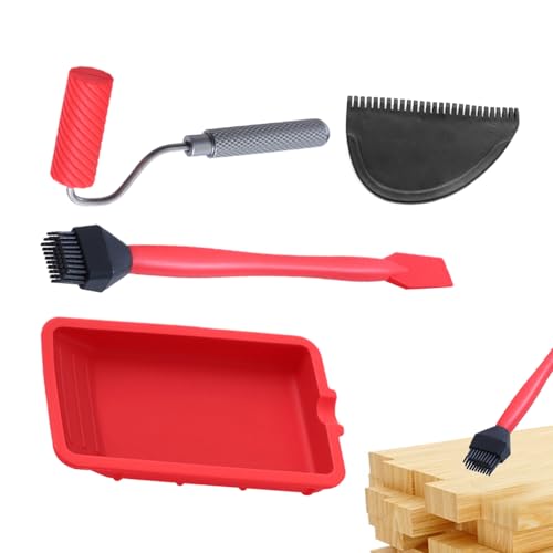 Spargir de pegamento para madera, rodillo adhesivo portátil, herramienta manual portátil | Manualidades de hobby artístico, kit de encolado de madera, rodillo de esparcidor de pegamento, kit inc