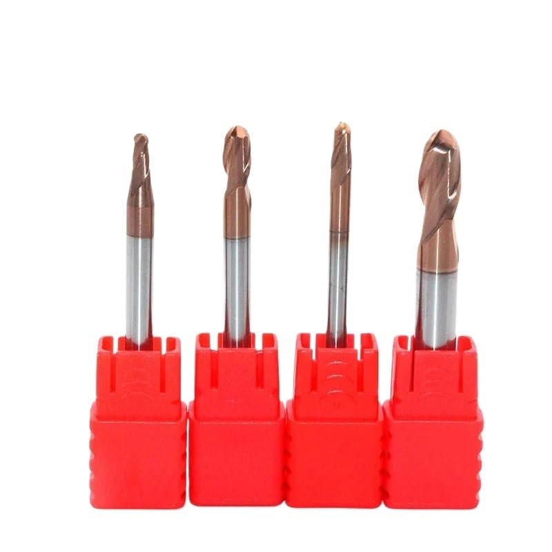 1pc Carbide Ball Nose Endmills HRC60 2 Flute End Mill 2F R5XD10X100 HRC60 Mill Ball CNC Mill Cutter Tool DIOBFZFY