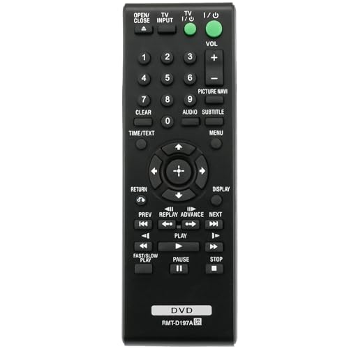 AIDITIYMI RMT-D197A RMTD197A Replaced Remote Control fit for Sony CD/DVD Player DVP-SR510H DVP-SR210P DVP-SR510 DVP-SR210 DVPSR510H DVPSR210P DVPSR510 DVPSR210