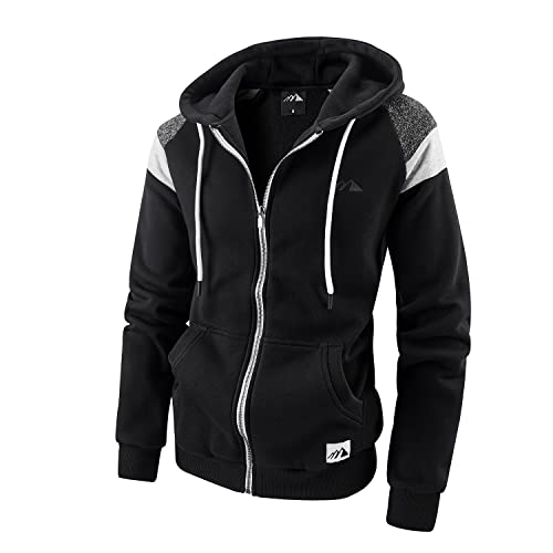 Image of OHSNMAKSL Hoodies for Men sherpa Warm Fleece Hoodie Jacket Sweatshirt Full Zip Sport Workout Coats