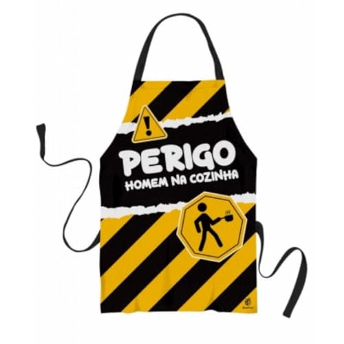Avental “Perigo! Homem na cozinha”