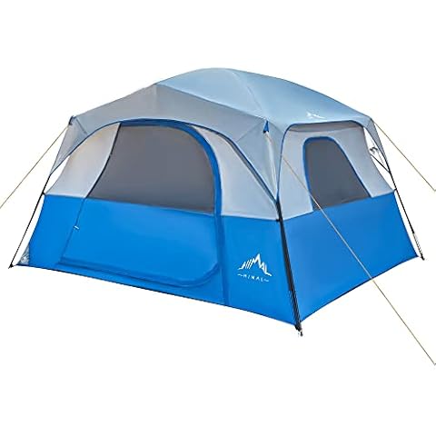 GoHimal Tents 6 Person for Camping,Easy Setup Waterproof Windproof Camping Tent,Double Layer Cabin Tent -10'X9'X79in(H) Cover