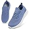 HKR Sneaker Damen Bequem Slip on Orthopädische Schuhe Leichte Sportschuhe Laufschuhe Atmungsaktiv Sommer Schlupfschuhe Büffelblau 39 EU