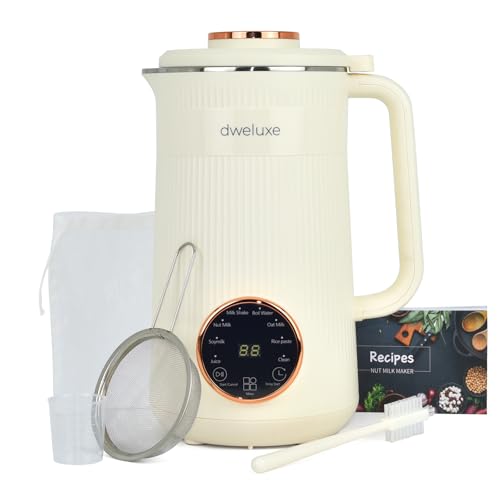 Comparison: Best Blender For Nut Milk 11 NEW Multifunctional Nut Milk Maker, 8 in 1 blender, makes almond milk, soy milk, oat milk, juice, boil water, automatic delay start/keep warm, cream/rose gold blender