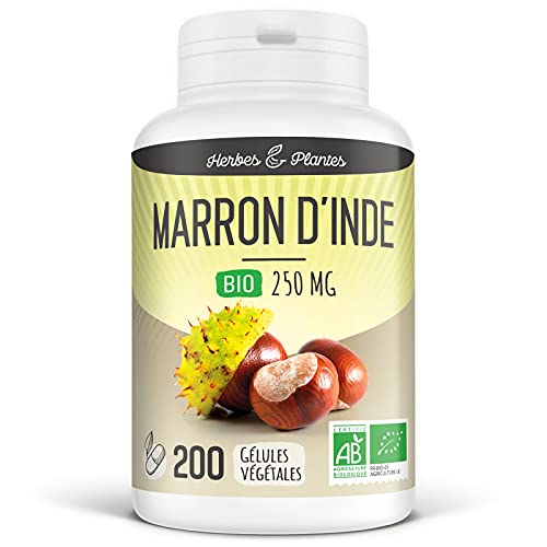 Herbes Et Plantes Marron d'Inde Bio 200 Gélules Végétales 250 mg