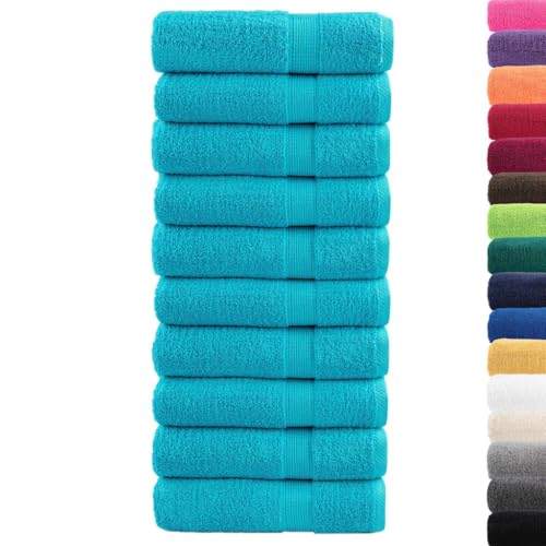 Serviettes de bain absorbantes 10 pièces drap de douche coton 600g/m² - 2