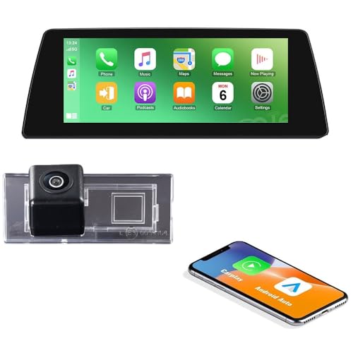 Wireless Carplay Screen, 10.3" Carplay&Android Auto Car Stereo,Backup Camera,GPS Navigation/Mirror Link/Voice Control/FM for BMW X5 E53 3.0d 3.0i 4.4i 4.6is 4.8is 5er E39 M5 Wagon 520d 520i