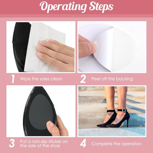 Anti Rutsch Sohle Pads Rutschfeste Sohlen-Aufkleber Selbstklebende Sohle Pads für Sicheren Halt auf Glatten Böden - Effektive Lösung für Sicheres Gehen 12 Stück Transluzent