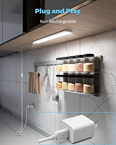 Image of ASOKO 16Inch Under Cabinet LED Workbench Light Plug in Dimmable 6000K