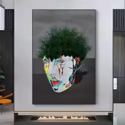 Art moderne affiche portrait surréaliste peinture murale salon