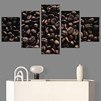 SIGNWIN 5 Panel Canvas Wall Art Abstract Colorful Decorative Elements Modern Artwork for Home Decorations Ready to Hang - 60