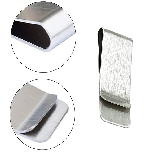 6pcs Stainless Steel Money Clips, Creative And Fashionable Bookmarks, Suitable for Various Items.3
