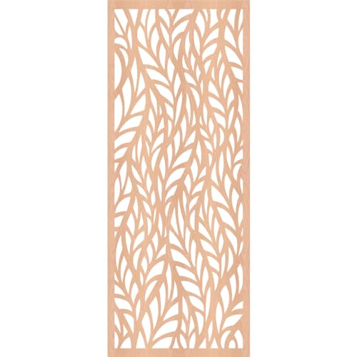Image of Ortonville Decorative Pierced Fretwork Wood Wall Panels, 9 3 /8 inchW x 24 3 /8 inchH x 3 /8 inchT, Alder
