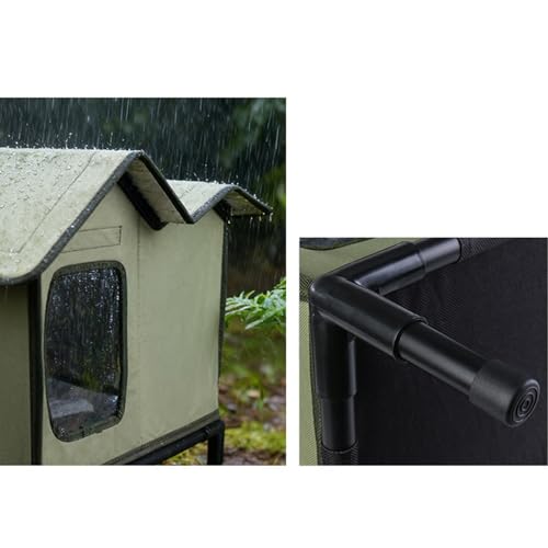 Casa para gatos con aislamiento térmico estructura robusta impermeable exterior 6
