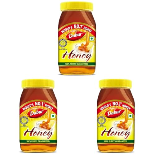 Image of Dabur Honey - 1.2kg | 100% Pure | World's No.1 Honey Brand with No Sugar Adulteration | For Fitness & Health | Natural Immunity Booster | 100% Indigenous | Rich in Antioxidants & Minerals (Pack of 3)