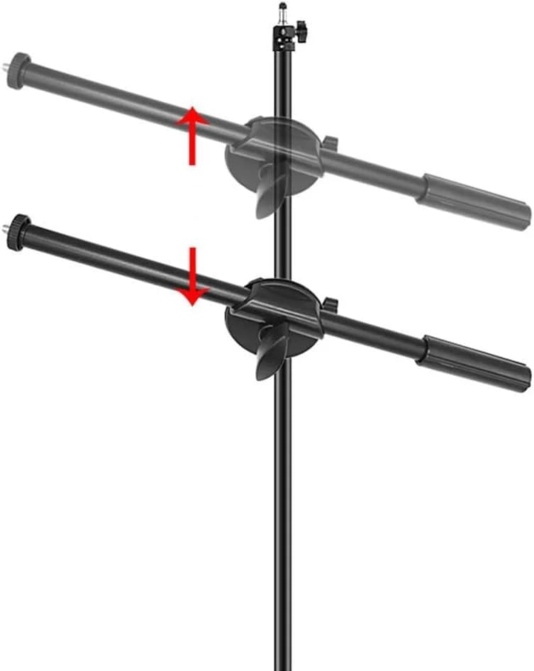 Image of FKU Extention Rod, Adjustable Overhead Cross Arm with Clamp, 360 Rotatable Flexible Metal Stand for Camera, Phone, Microphone & Ring Light (2)