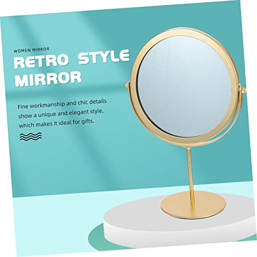 Espejo de tocador giratorio decorativo para maquillaje miniatura 7