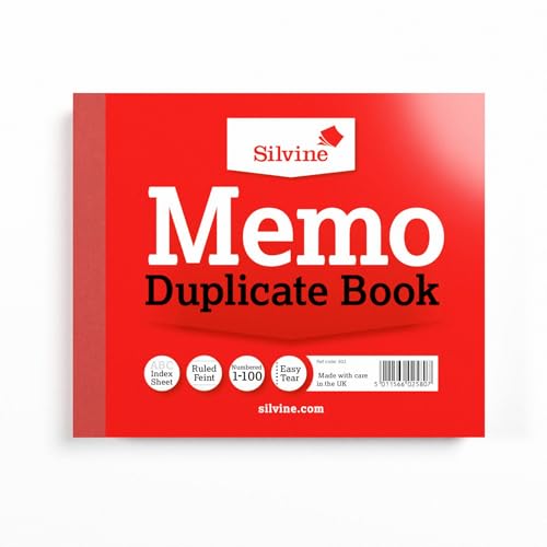 Silvine 4x5" Duplicate Memo Book - Numbered 1-100 with Index Sheet