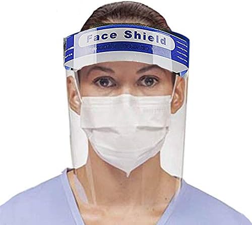 Safety Face Visor, 5 Pcs Reusable Adjustable Face Cover With S hield Transparent Full Face Anti-spitting Protective Mask Hat Protect Eyes and Face Anti Drool Splash-Proof Facial Cover Men Women