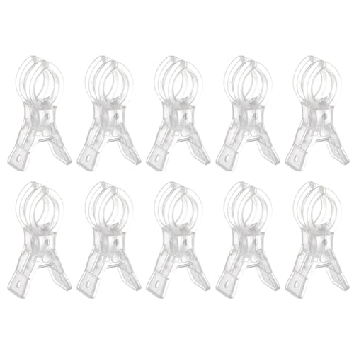 Koolenry Plastic Transparent Backdrop Spring Clamps 10Pack Large for Balloon Arch Clips 3.5 Inch Heavy Duty Clip for Balloon Arch Kit