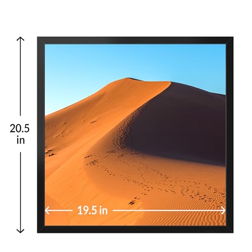 LaVie Home 20x20 Picture Frame for Wall Display, 20x20 Black Picture Frame with HD Plexiglas, 20 x 20 Square Frame 1 Pack, Display Frame for Vertical or Horizontal, Classic Collection
