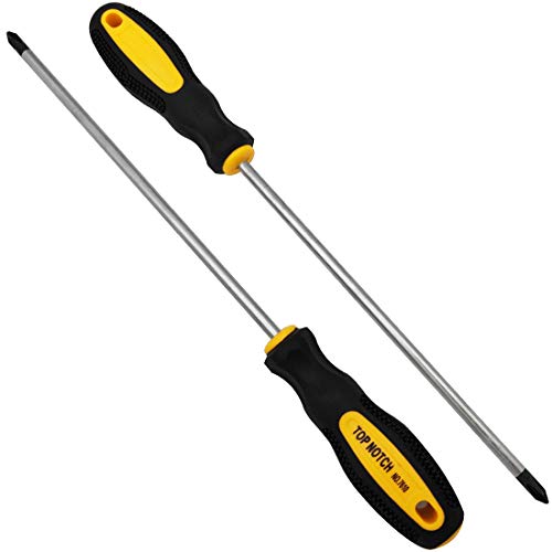 Sipery Phillips Screwdriver 8 inch long Screwdriver Length Shank Screwdriver Magnetic Tip PH2 Cross Head Screwdriver 2Pcs
