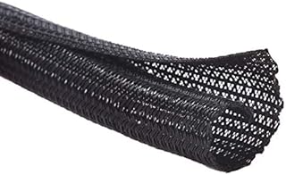Alex Tech 10ft - 1/4 inch Cord Protector Wire Loom Tubing Cable Sleeve Split Sleeving For USB Cable Power Cord Audio Video Cable  Protect Cat From Chewing Cords - Black