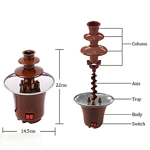Nomal 220V Electric Chocolate Fountain Waterfull Chocolate Melting Machine Chocolate Mixer Blender Chocolate Fondue Creative Design Chocolate With Heating Fondue Machine Diy Waterfall For Party thumb #8