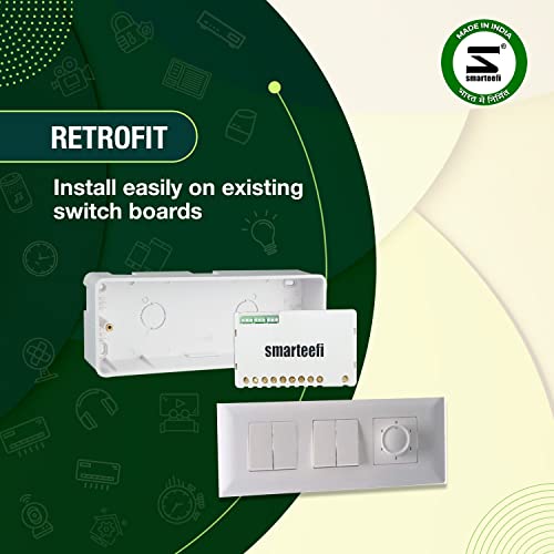 Image of Smarteefi WiFi 5 Node Switch (STD-SERIES), Retrofit Smart Switch for Home Automation, Works with existing switches, No hub required, Compatible with Alexa and Google Home (STD-SERIES, 5 Node)