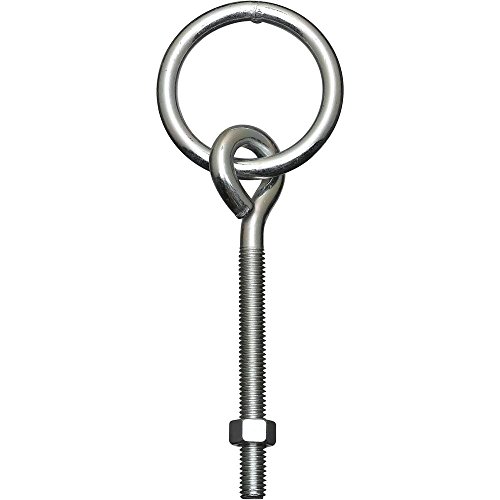 National Hardware N220-632 2061BC Rings with Eye Bolts, Nuts in Zinc plated, 3/8" x 5-1/8"