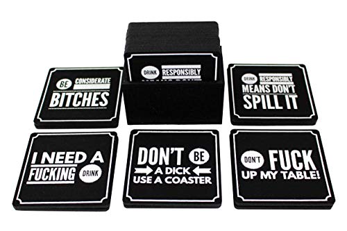 Summit One Funny Coasters for Drinks, Set of 10