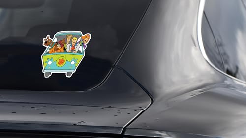 Image of Elektroplate Officially Licensed Scooby-Doo's Mystery Machine Wild Ride 4.2 inch x 4.2 inch Dynamic Decal | Premium Auto-Grade All Weather Vinyl for Car, Water Bottle, Laptop, Cooler, Phone | Made in USA
