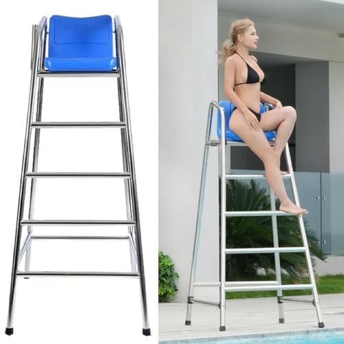 Silla de socorrista metal con parasol 70.8 pulgadas miniatura 1
