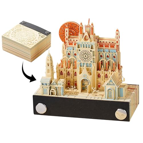 Bloc-notes d'art château 3D pour sculpture de décoration de bureau