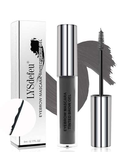 Gray Eyebrow Gel Tint Kit, Long Lasting Waterproof Dark Grey Tinting Eye Brow Glue, Tinted Gray Brow...