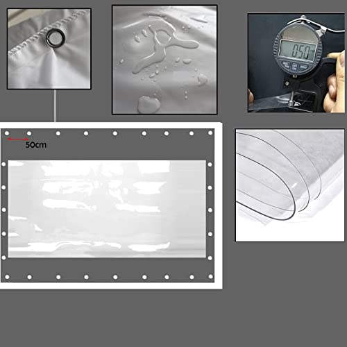 Bâche en plastique transparent avec oeillets pour protéger votre terrasse - 3