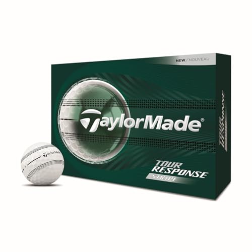 Image of TaylorMade Tour Response Golf Balls, Enhanced 360 ClearPath Alignment, Speed Wrapped Core for Distance and Feel, Pack of 12