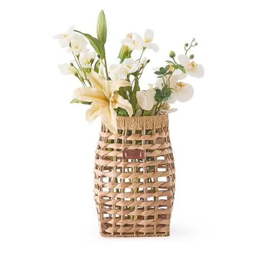 Water Hyacinth Wall Hanging Pocket Basket Open...