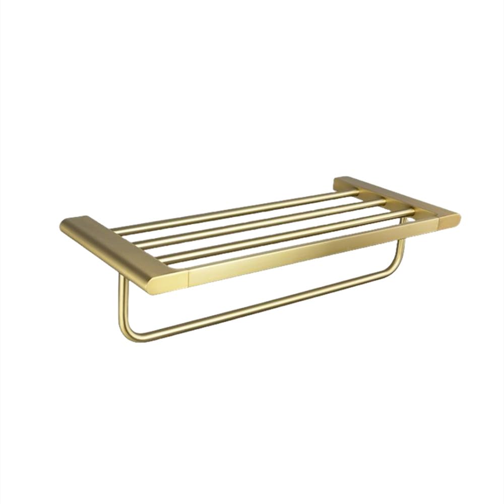 Dispensador de jabón de Oro Cepillado Soporte de Papel Toallero Gancho para Albornoz Barra para Toallas Portavasos Juego de Accesorios de baño de Acero Inoxidable, toallero