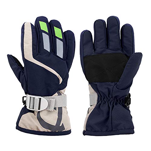 LuvnFun Kids Snow Gloves for Cold Weather Thinsulate Cotton Warm Waterproof Ski Winter Gloves for Boys and Girls