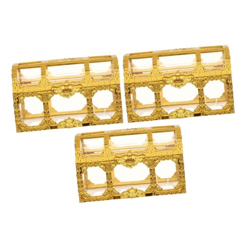 VINTORKY 3個海賊の宝箱型キャンディボックス パーティー記念品 用透明容器 誕生日結婚式イベント向けおや収納ケース